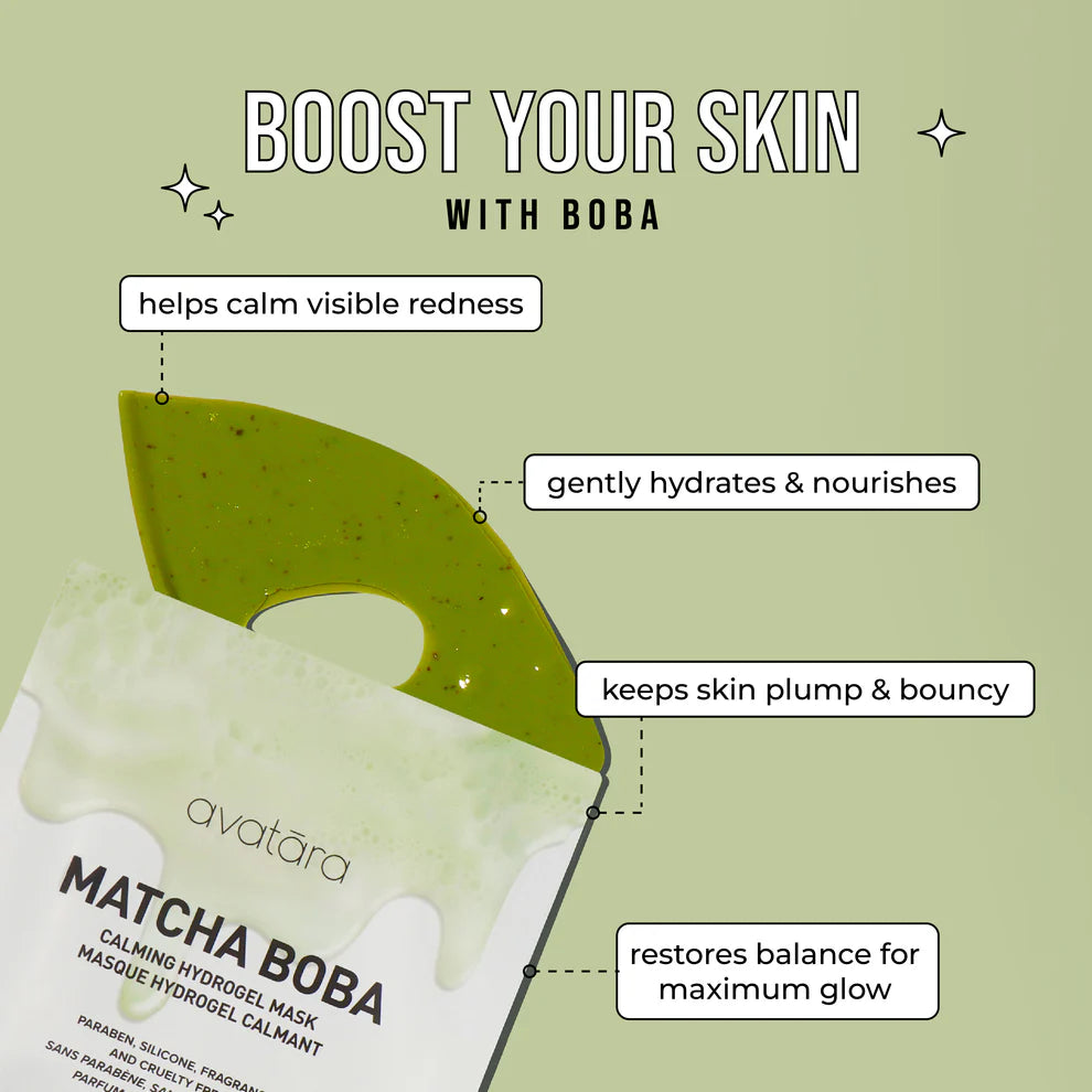 Matcha Boba Sheet Hydrogel Mask