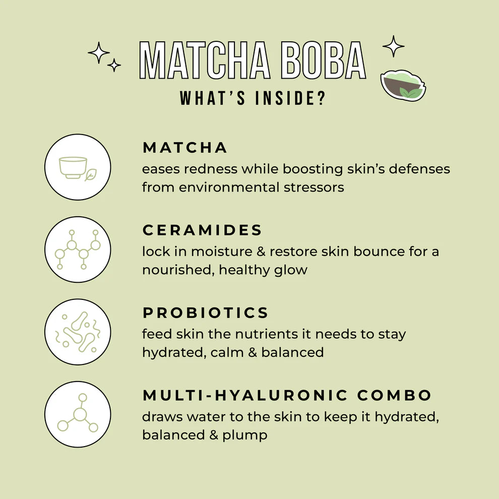 Matcha Boba Sheet Hydrogel Mask
