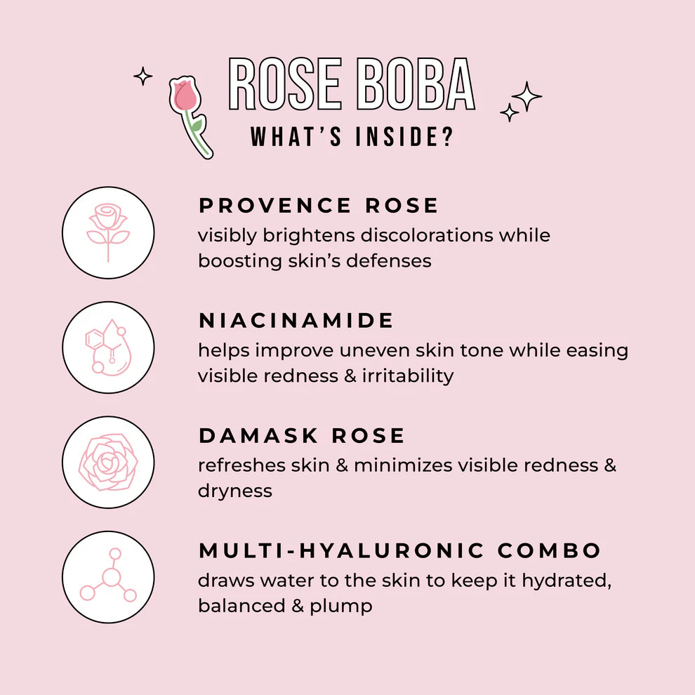 Hydrogel Rose Boba Sheet Mask